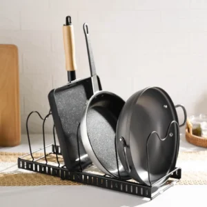 Kệ bếp inox đa năng điều chỉnh được độ dài - Đen _342302