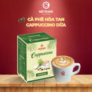 Cà Phê Cappuccino Dừa Hòa Tan – Hương Dừa Béo Ngậy, Thơm Ngon Chuẩn Gu (Hộp 18g*12 gói)