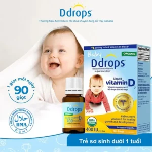 Thực phẩm bảo vệ sức khỏe Baby Ddrops 400IU 90 giọt