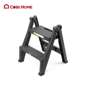 Thang đứng 2 bậc bằng nhựa chắc chắn - Đen _363102