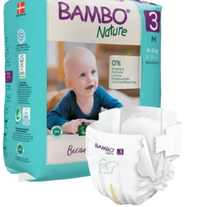 Tã dán trẻ em số 3 - Bambo Nature size 3-M, từ 4 - 8kg, 28 miếng/gói, bao bì màu xanh
