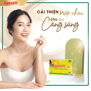 Combo 3 hộp viên uống cân bằng nội tiết tố, làm đẹp da Eposoft 500 (30 viên x 3 hộp)