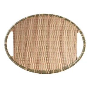 Dĩa mây tre đan oval có tay cầm Size 30.5 _JM181001 _378160