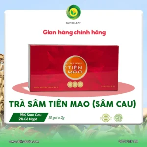 Trà Sâm Tiên Mao Sunbeleaf (Sâm Cau Đen) - Duy Trì Sinh Lực, Trà Đầy Năng Lượng - Hộp 20 Gói